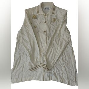 Vintage Chic Cream Embroidered Tunic by [Brand]